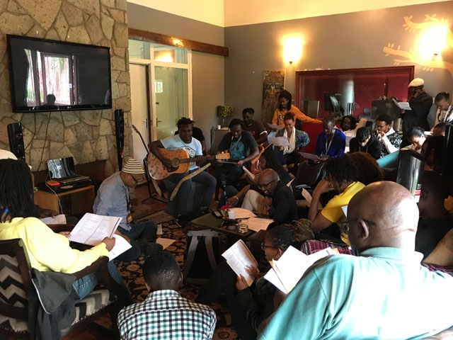 Creative artists in Nairobi, Kenya assemble at The Elephant to write and present new musicals